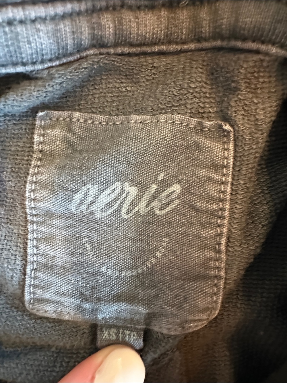 aerie Charcoal Hooded Peplum Sweatshirt - Picture 4 of 4